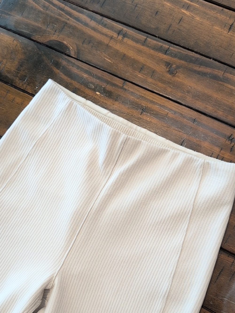 Lululemon Ribbed Softstreme Zip-leg High Rise Crop Pant Bone - Picture 6 of 11